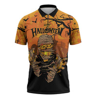 Personalized Halloween Egypt Mummy Zipper Polo Shirt Trick or Treat - Wonder Print Shop