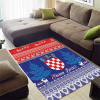 Croatia Christmas Area Rug Coat Of Arms Sretan Bozic - Wonder Print Shop
