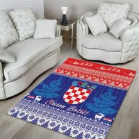 Croatia Christmas Area Rug Coat Of Arms Sretan Bozic - Wonder Print Shop