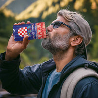 Croatia Christmas 4 in 1 Can Cooler Tumbler Coat Of Arms Sretan Bozic - Wonder Print Shop