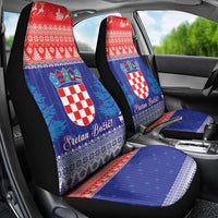 Croatia Christmas Car Seat Cover Coat Of Arms Sretan Bozic - Wonder Print Shop