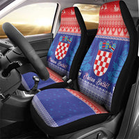 Croatia Christmas Car Seat Cover Coat Of Arms Sretan Bozic - Wonder Print Shop