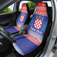 Croatia Christmas Car Seat Cover Coat Of Arms Sretan Bozic - Wonder Print Shop