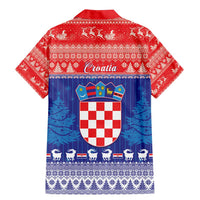 Croatia Christmas Family Matching Mermaid Dress and Hawaiian Shirt Coat Of Arms Sretan Bozic - Wonder Print Shop