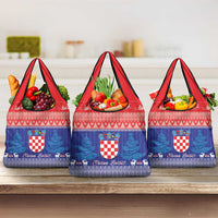 Croatia Christmas Grocery Bag Coat Of Arms Sretan Bozic