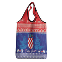Croatia Christmas Grocery Bag Coat Of Arms Sretan Bozic