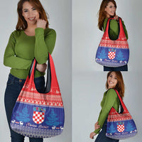 Croatia Christmas Grocery Bag Coat Of Arms Sretan Bozic