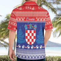 Croatia Christmas Hawaiian Shirt Coat Of Arms Sretan Bozic - Wonder Print Shop