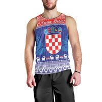 Croatia Christmas Men Tank Top Coat Of Arms Sretan Bozic - Wonder Print Shop