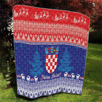Croatia Christmas Quilt Coat Of Arms Sretan Bozic - Wonder Print Shop