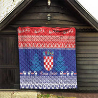 Croatia Christmas Quilt Coat Of Arms Sretan Bozic - Wonder Print Shop