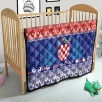Croatia Christmas Quilt Coat Of Arms Sretan Bozic - Wonder Print Shop