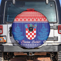 Croatia Christmas Spare Tire Cover Coat Of Arms Sretan Bozic - Wonder Print Shop