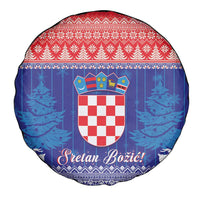 Croatia Christmas Spare Tire Cover Coat Of Arms Sretan Bozic - Wonder Print Shop