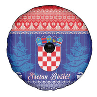 Croatia Christmas Spare Tire Cover Coat Of Arms Sretan Bozic - Wonder Print Shop