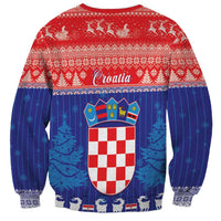 Croatia Christmas Sweatshirt Coat Of Arms Sretan Bozic - Wonder Print Shop