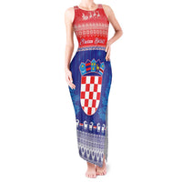 Croatia Christmas Tank Maxi Dress Coat Of Arms Sretan Bozic - Wonder Print Shop