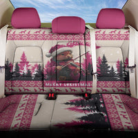 Croatia Christmas Back Car Seat Cover Pine Marten Playing Violin - Dark Pink Color - Wonder Print Shop