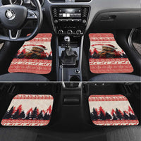 Croatia Christmas Car Mats Pine Marten Playing Violin - Red Color - Wonder Print Shop