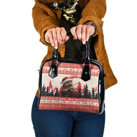 Croatia Christmas Shoulder Handbag Pine Marten Playing Violin - Red Color