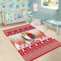 Malta Christmas Area Rug Coat Of Arms il-Milied it-Tajjeb - Wonder Print Shop