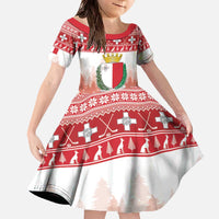 Malta Christmas Family Matching Off The Shoulder Long Sleeve Dress and Hawaiian Shirt Coat Of Arms il-Milied it-Tajjeb - Wonder Print Shop