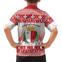 Malta Christmas Family Matching Off Shoulder Maxi Dress and Hawaiian Shirt Coat Of Arms il-Milied it-Tajjeb - Wonder Print Shop