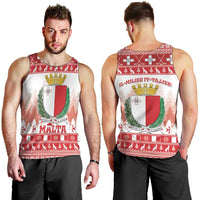 Malta Christmas Men Tank Top Coat Of Arms il-Milied it-Tajjeb - Wonder Print Shop