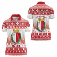 Malta Christmas Women Polo Shirt Coat Of Arms il-Milied it-Tajjeb - Wonder Print Shop