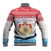 Luxembourg Christmas Baseball Jacket Coat Of Arms Schei Chreschtdeeg - Wonder Print Shop