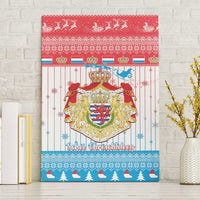 Luxembourg Christmas Canvas Wall Art Coat Of Arms Schei Chreschtdeeg - Wonder Print Shop