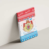 Luxembourg Christmas Canvas Wall Art Coat Of Arms Schei Chreschtdeeg - Wonder Print Shop