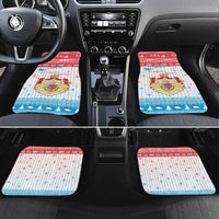 Luxembourg Christmas Car Mats Coat Of Arms Schei Chreschtdeeg - Wonder Print Shop