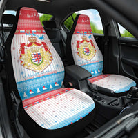 Luxembourg Christmas Car Seat Cover Coat Of Arms Schei Chreschtdeeg - Wonder Print Shop