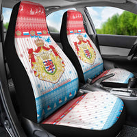 Luxembourg Christmas Car Seat Cover Coat Of Arms Schei Chreschtdeeg - Wonder Print Shop