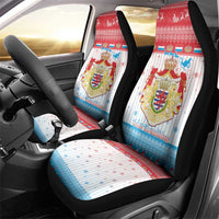 Luxembourg Christmas Car Seat Cover Coat Of Arms Schei Chreschtdeeg - Wonder Print Shop