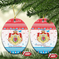 Luxembourg Christmas Ceramic Ornament Coat Of Arms Schei Chreschtdeeg - Wonder Print Shop