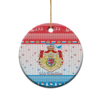 Luxembourg Christmas Ceramic Ornament Coat Of Arms Schei Chreschtdeeg - Wonder Print Shop