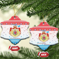 Luxembourg Christmas Ceramic Ornament Coat Of Arms Schei Chreschtdeeg - Wonder Print Shop