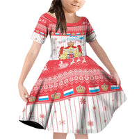 Luxembourg Christmas Family Matching Off Shoulder Short Dress and Hawaiian Shirt Coat Of Arms Schei Chreschtdeeg - Wonder Print Shop