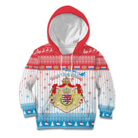 Luxembourg Christmas Kid Hoodie Coat Of Arms Schei Chreschtdeeg - Wonder Print Shop
