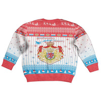Luxembourg Christmas Kid Ugly Christmas Sweater Coat Of Arms Schei Chreschtdeeg - Wonder Print Shop