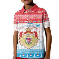 Luxembourg Christmas Kid Polo Shirt Coat Of Arms Schei Chreschtdeeg - Wonder Print Shop