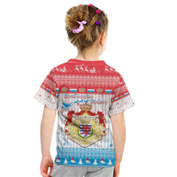 Luxembourg Christmas Kid T Shirt Coat Of Arms Schei Chreschtdeeg - Wonder Print Shop
