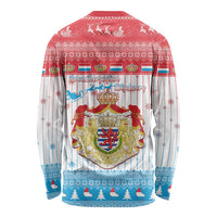 Luxembourg Christmas Long Sleeve Shirt Coat Of Arms Schei Chreschtdeeg - Wonder Print Shop