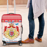 Luxembourg Christmas Luggage Cover Coat Of Arms Schei Chreschtdeeg - Wonder Print Shop