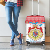 Luxembourg Christmas Luggage Cover Coat Of Arms Schei Chreschtdeeg - Wonder Print Shop