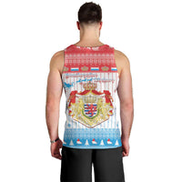 Luxembourg Christmas Men Tank Top Coat Of Arms Schei Chreschtdeeg - Wonder Print Shop