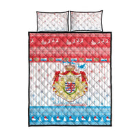 Luxembourg Christmas Quilt Bed Set Coat Of Arms Schei Chreschtdeeg - Wonder Print Shop