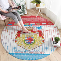 Luxembourg Christmas Round Carpet Coat Of Arms Schei Chreschtdeeg